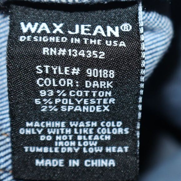 Wax Jean Dark Wash Distressed Skinny Jeans Juniors Size 7/28 - Picture 8 of 8